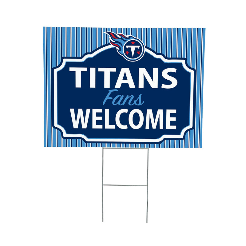 Tennessee Titans Yard Sign, "Fans Welcome"
