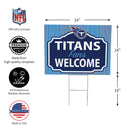 Tennessee Titans Yard Sign, "Fans Welcome"