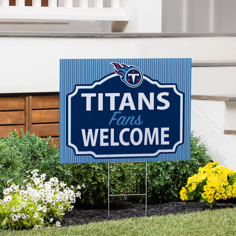 Tennessee Titans Yard Sign, "Fans Welcome"