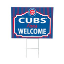 Chicago Cubs Yard Sign, "Fans Welcome"