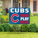 Chicago Cubs Yard Sign "Fans Play Here"