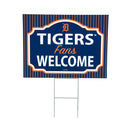 Detroit Tigers Coroplast Yard Sign, "Fans Welcome"