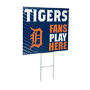 Detroit Tigers Yard Sign "Fans Play Here"