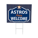 Houston Astros Coroplast Yard Sign, "Fans Welcome"