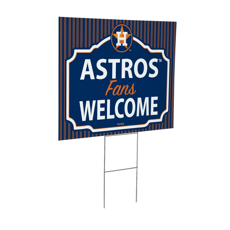 Houston Astros Coroplast Yard Sign, "Fans Welcome"