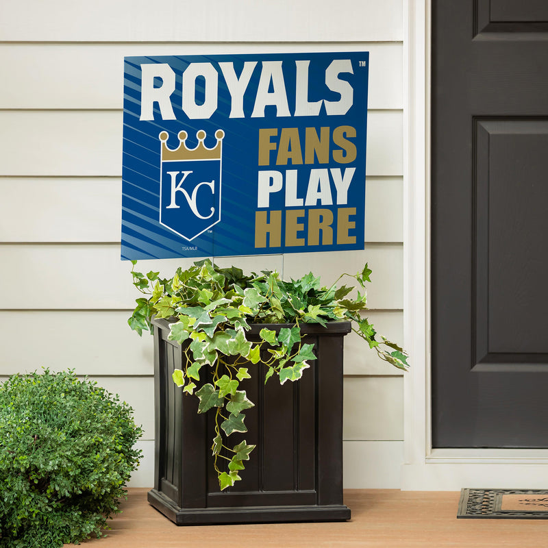 Kansas City Royals Yard Sign "Fans Play Here"