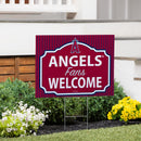 Los Angeles Angels Yard Sign, "Fans Welcome"