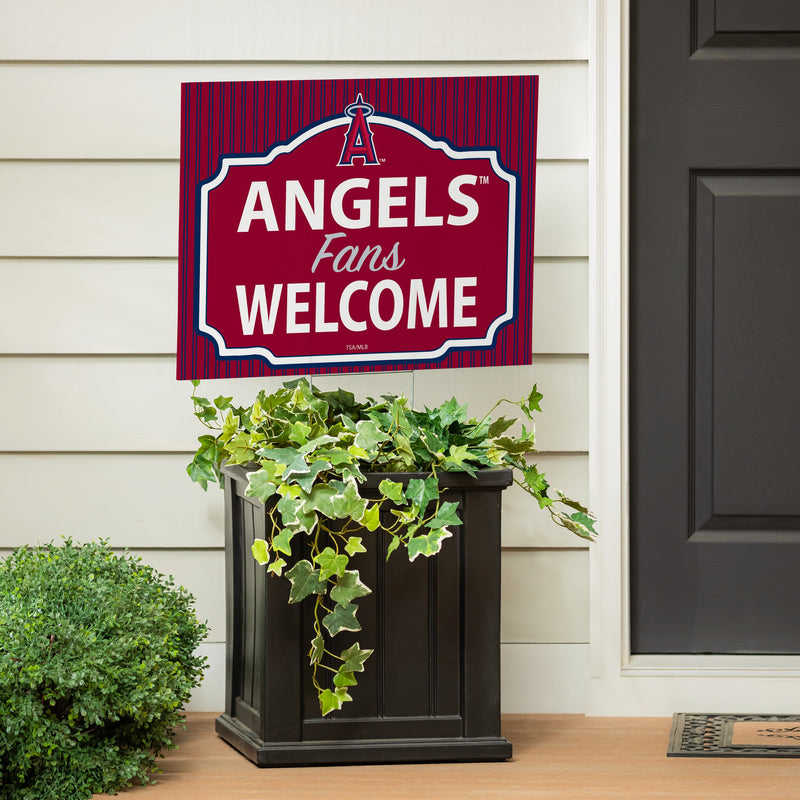 Los Angeles Angels Yard Sign, "Fans Welcome"