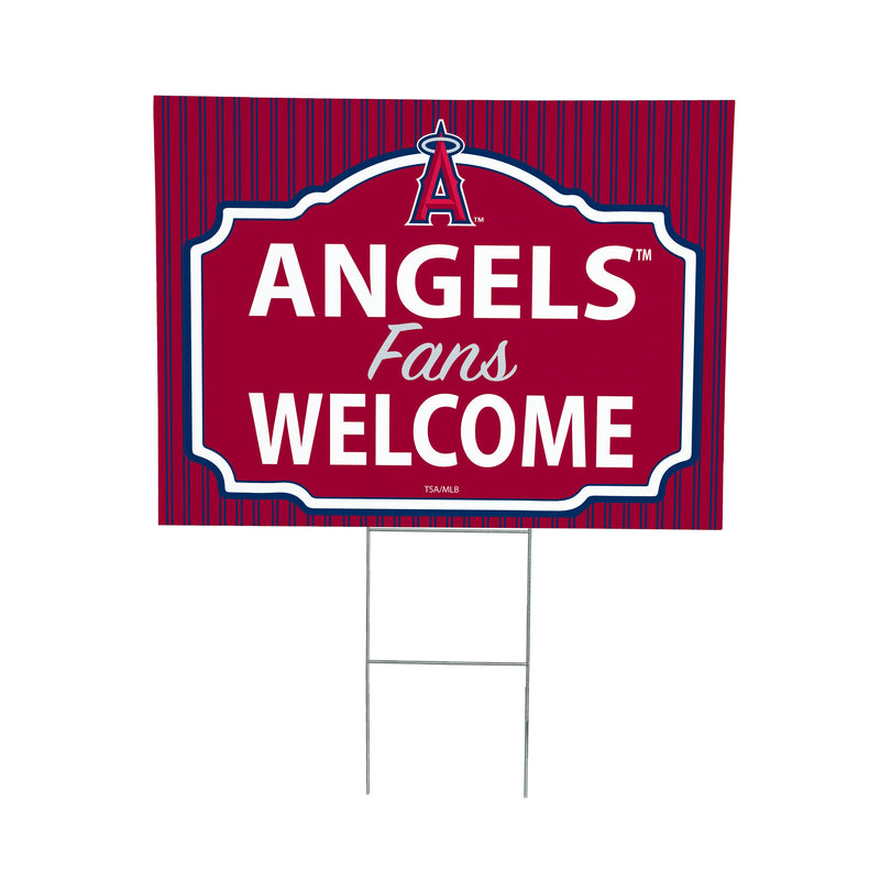 Los Angeles Angels Yard Sign, "Fans Welcome"