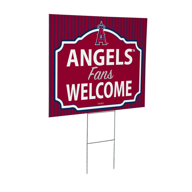 Los Angeles Angels Yard Sign, "Fans Welcome"