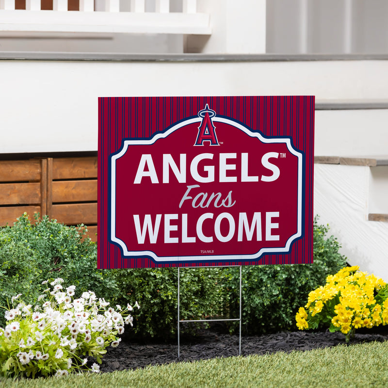 Los Angeles Angels Yard Sign, "Fans Welcome"