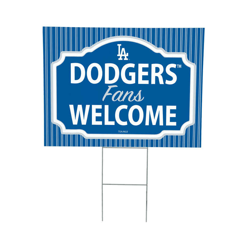 Los Angeles Dodgers Yard Sign, "Fans Welcome"