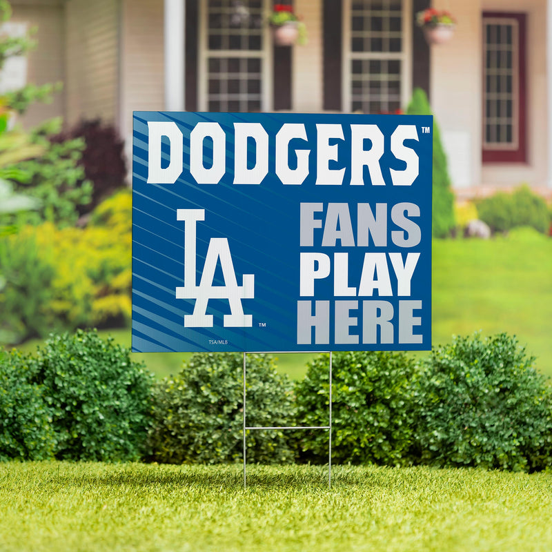 Los Angeles Dodgers Yard Sign "Fans Play Here"
