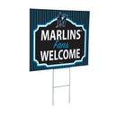 Miami Marlins Yard Sign, "Fans Welcome"