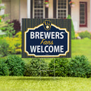 Milwaukee Brewers Yard Sign, "Fans Welcome"