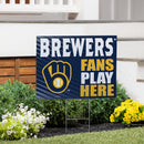Milwaukee Brewers Yard Sign "Fans Play Here"
