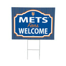 New York Mets Yard Sign, "Fans Welcome"
