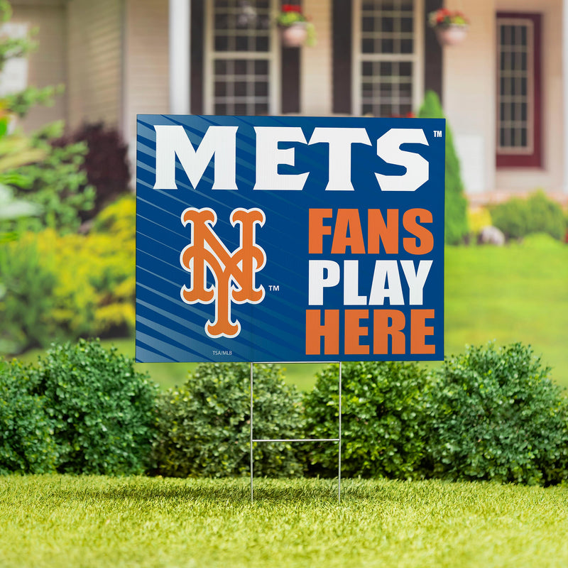 New York Mets Yard Sign "Fans Play Here"