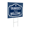 New York Yankees Yard Sign, "Fans Welcome"
