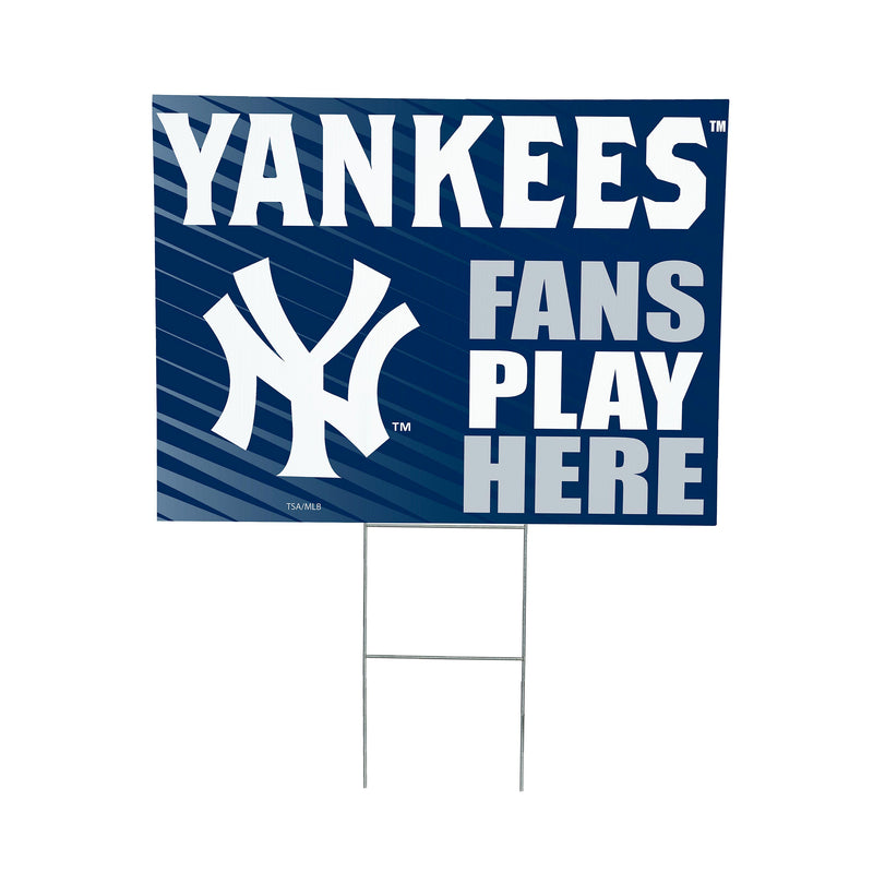 New York Yankees Yard Sign "Fans Play Here"