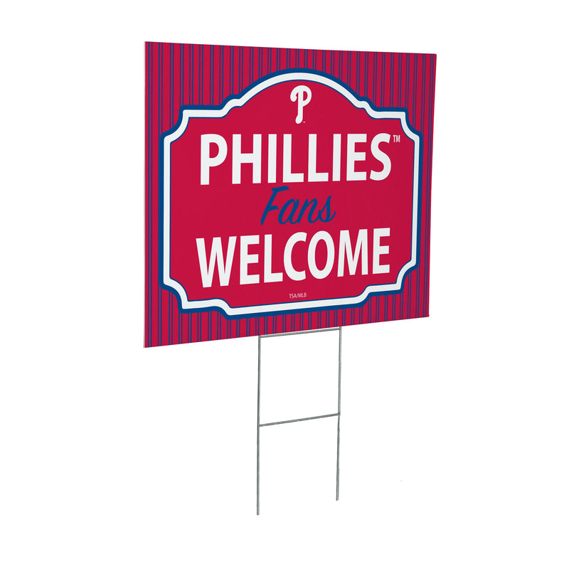 Philadelphia Phillies Yard Sign, "Fans Welcome"