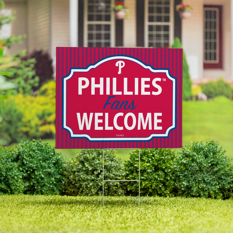 Philadelphia Phillies Yard Sign, "Fans Welcome"