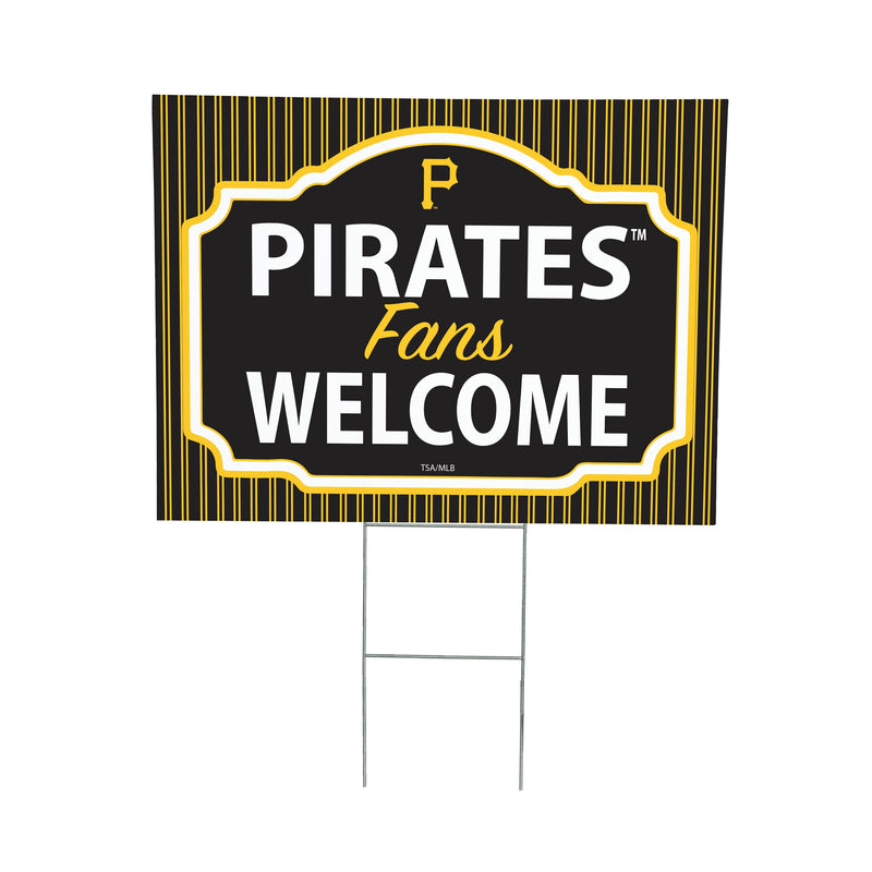 Pittsburgh Pirates Yard Sign, "Fans Welcome"