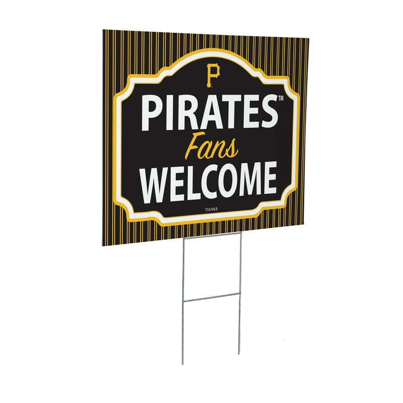 Pittsburgh Pirates Yard Sign, "Fans Welcome"