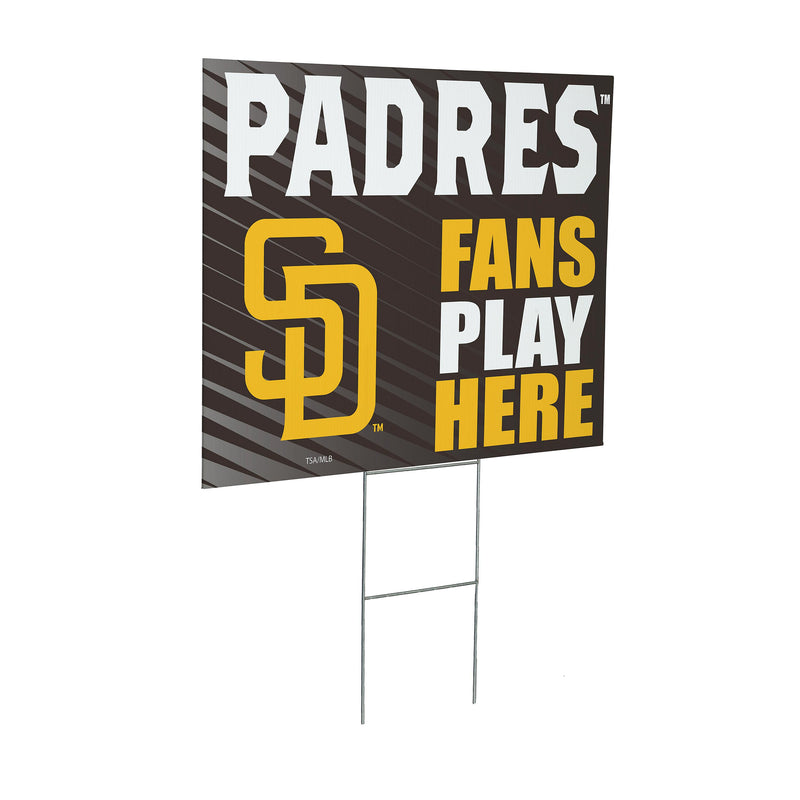 San Diego Padres Yard Sign "Fans Play Here"
