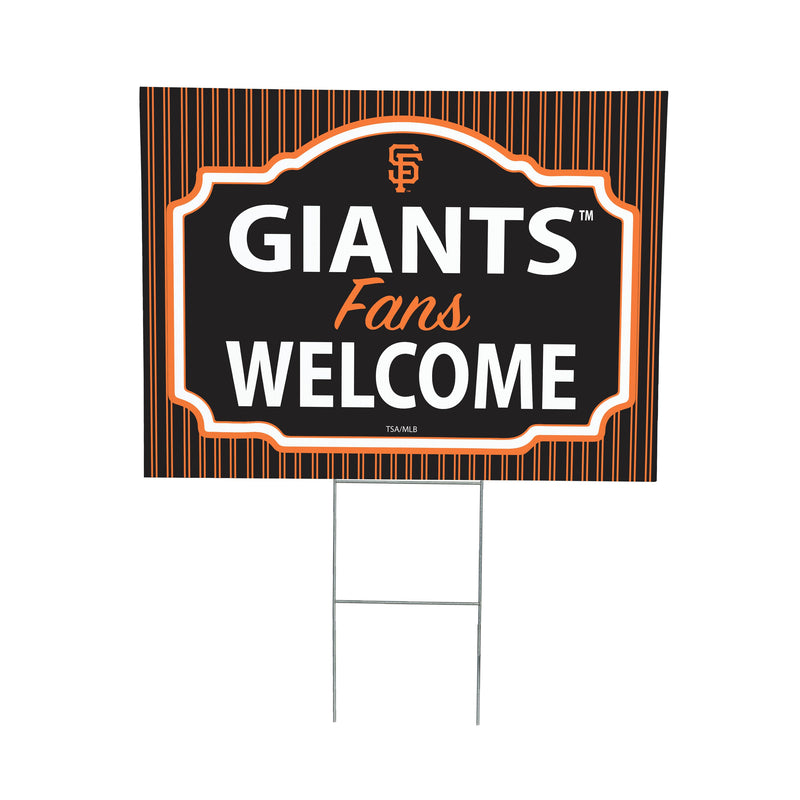San Francisco Giants Yard Sign, "Fans Welcome"