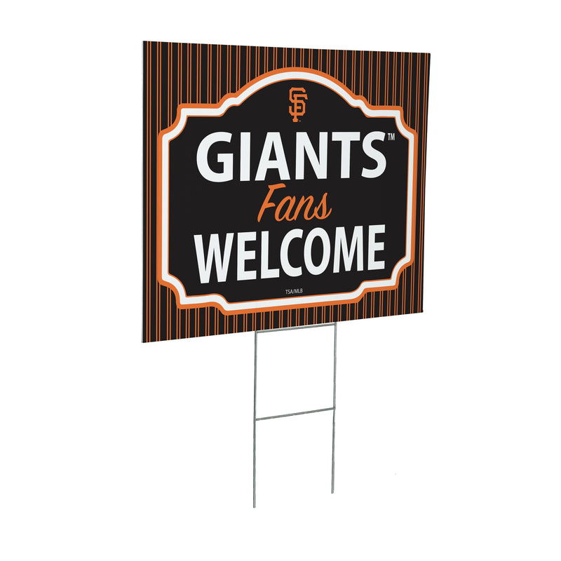 San Francisco Giants Yard Sign, "Fans Welcome"