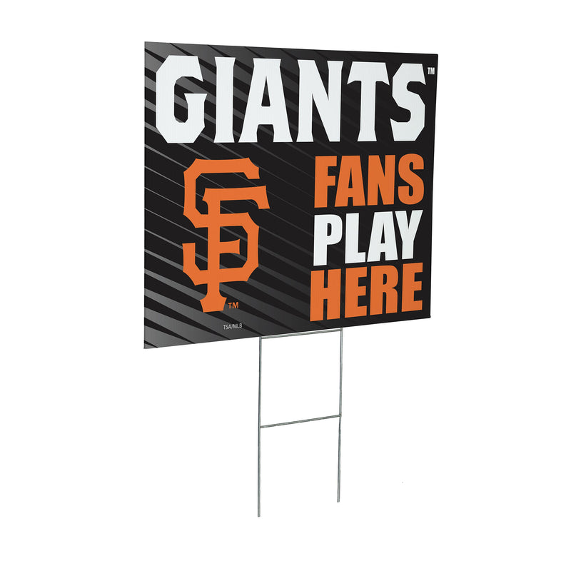 San Francisco Giants Yard Sign "Fans Play Here"