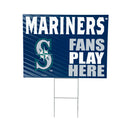 Seattle Mariners Yard Sign "Fans Play Here"