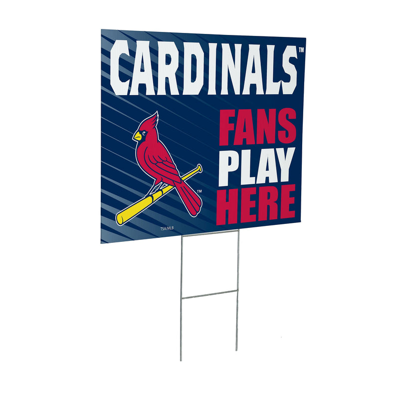 St Louis Cardinals Yard Sign "Fans Play Here"