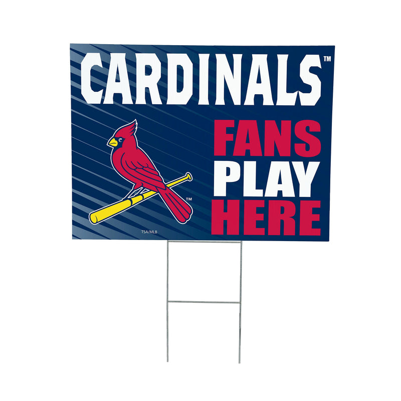 St Louis Cardinals Yard Sign "Fans Play Here"