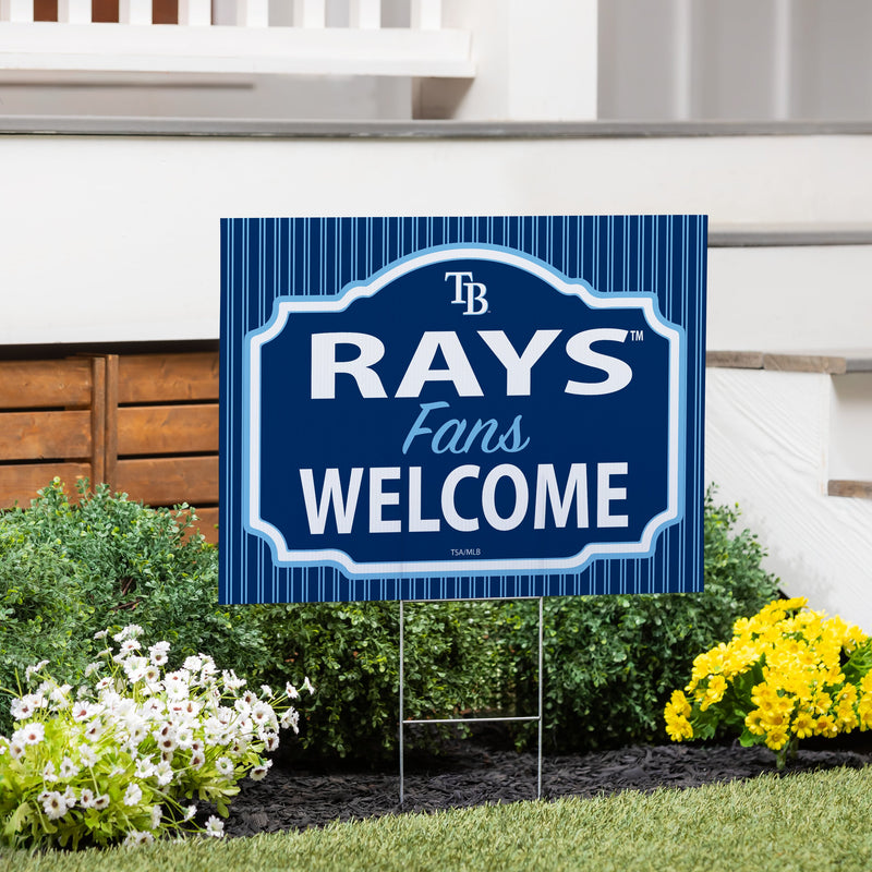Tampa Bay Rays Yard Sign, "Fans Welcome"