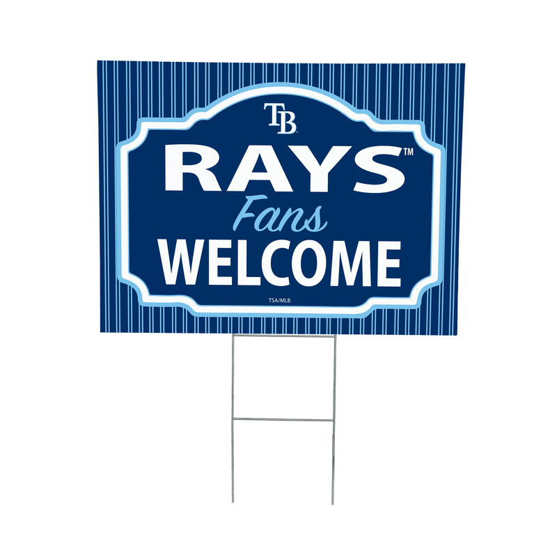 Tampa Bay Rays Yard Sign, "Fans Welcome"