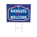 Texas Rangers Yard Sign, "Fans Welcome"