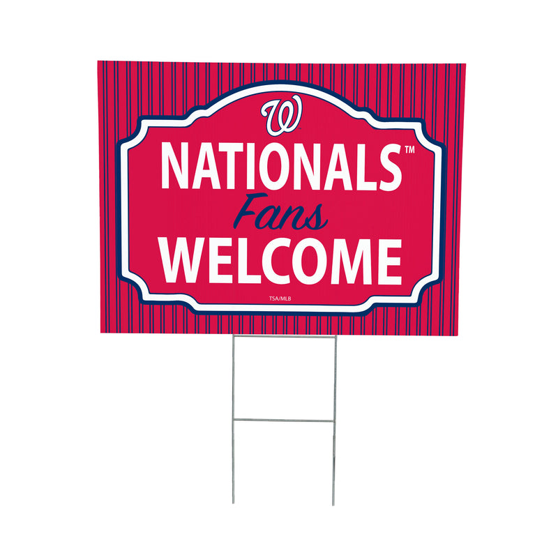 Washington Nationals Yard Sign, "Fans Welcome"