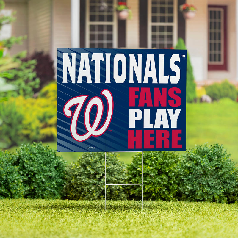 Washington Nationals Yard Sign "Fans Play Here"