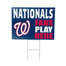 Washington Nationals Yard Sign "Fans Play Here"