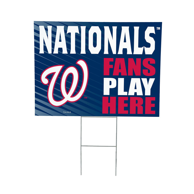 Washington Nationals Yard Sign "Fans Play Here"