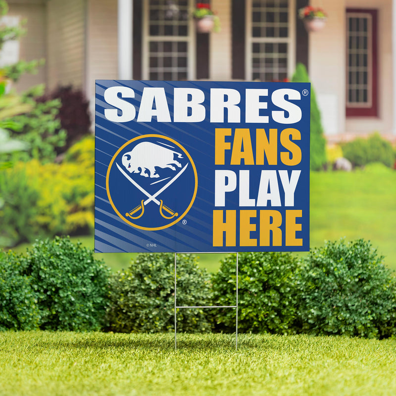 Buffalo Sabres Yard Sign "Fans Play Here"