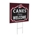 Carolina Hurricanes Yard Sign, "Fans Welcome"