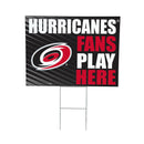 Carolina Hurricanes Yard Sign "Fans Play Here"