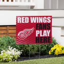 Detroit Red Wings Yard Sign "Fans Play Here"