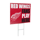 Detroit Red Wings Yard Sign "Fans Play Here"