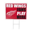 Detroit Red Wings Yard Sign "Fans Play Here"