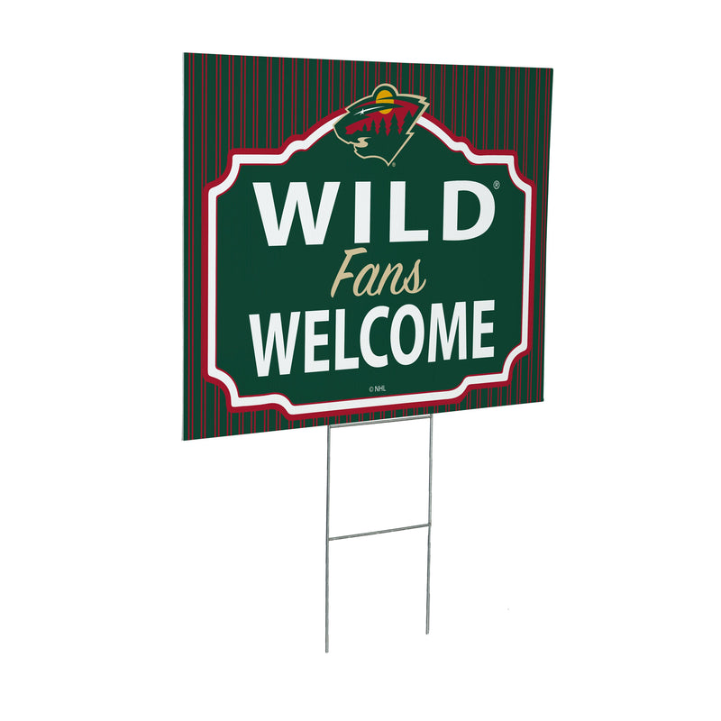 Minnesota Wild Yard Sign, "Fans Welcome"