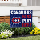 Montreal Canadiens Yard Sign "Fans Play Here"
